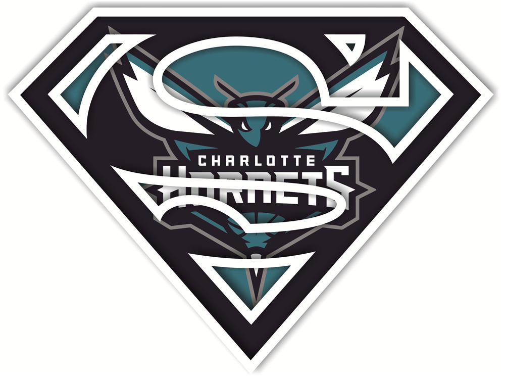 Charlotte Hornets superman fabric transfer